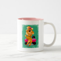 Aprikosen-Pudelfünfziger jahre Art-Kaffeetasse-Bec