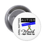 April-Angelegenheiten - Autismus-Bewusstseins-Mona Anstecknadelbutton