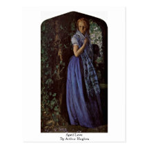 April-Liebe durch Arthur Hughes Postkarte