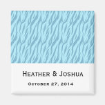 Aqua blau und Wedding Weiß Save the Date Magnete