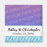 Aqua blau und Wedding Weiß Save the Date Magnets