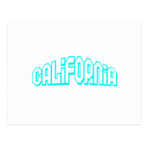 Aqua California Postcard