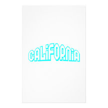 Aqua California Stationery Design
