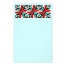 Aqua-Fraktal-Briefpapier Druckpapiere
