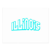 Aqua Illinois Post Card