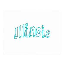 Aqua Illinois Post Cards
