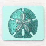 Aqua-Sand-Dollar Mousepads