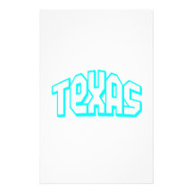 Aqua Texas Stationery Paper