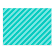 Aqua-und Türkis-Streifen Postkarte