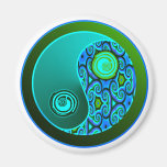 Aqua-Wirbel Yin Yang Kühlschrankmagnet