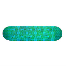 Aquamarine-Damast-Skateboard Individuelle Skateboards