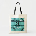 Aquamarine Polka-Punkt-mit Monogramm Taschen-mit B