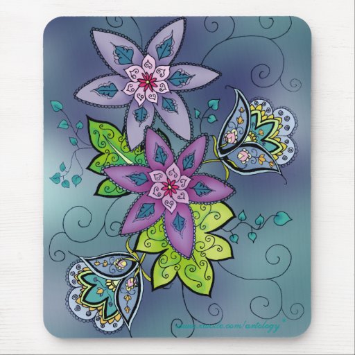 Aquamarine Tulpen Mousepad