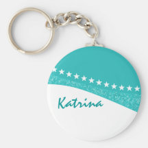Aquamariner Blendungs-Stern kurvt Keychain Schlüsselanhänger