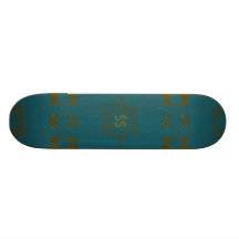 Aquamariner orange geometrischer Skateboard Personalisierte Skateboarddecks
