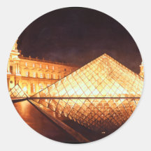 Aquarell-Kunst "Les Lumieres du Louvre" Sticker