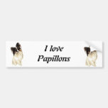 Aquarell Papillon Hund, Haustier Auto Sticker