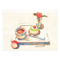 Aquarell Paris Macaron postkarten