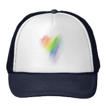 Aquarell-Regenbogen-Herz Retrocap