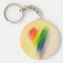 Aquarell-Regenbogen-Herz Schlüsselbänder