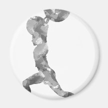 Aquarell sauber u. Ruck im Grau Kühlschrankmagnet
