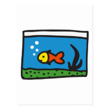 Aquarium mit Fisch Postkarten