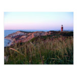 Aquinnah Sonnenuntergang und Leuchtturm-Postkarte