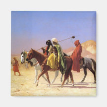 "Araber, welche die Wüste", durch Jean Leon Gerome Kühlschrankmagnete