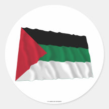 Arabischer Aufruhr-wellenartig bewegende Flagge Sticker