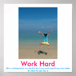 Arbeit hartes demotivational Plakat