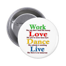 Arbeit, Liebe-Tanz, Live Anstecknadel