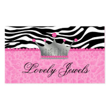 Arbeiten Sie Kronenleopard Zebra-Spitze-Rosa der J Visitenkarten