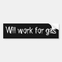 Arbeitet für Gas Autosticker