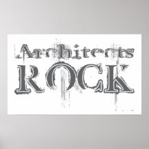 Architekten-Felsen Plakat