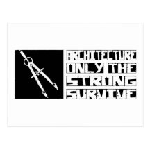 Architektur überlebt postkarten