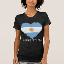 Argentina Heart Flag Soccer t-shirts