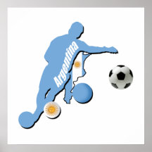Argentinien-Fußballspieler von Geschenken Argentin Plakatdrucke