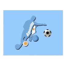 Argentinien-Fußballspieler von Geschenken Argentin Postkarte