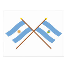 Argentinien und La Pampa gekreuzte Flaggen Postkarte
