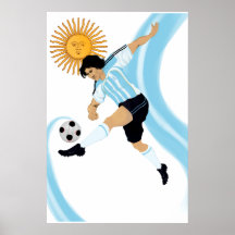 Argentinier Futbol futbol Argentinien-Plakat 2014