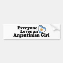 Argentinisches Mädchen Auto Aufkleber