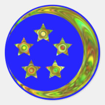 Arianrhod Symbol keltisch Mond Runder Sticker