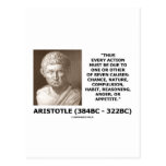 Aristoteles jede Aktion eine des sieben Ursachen-Z Postkarten