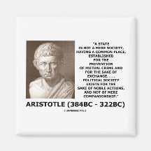 Aristoteles-Staats-nicht bloße Gesellschafts-Adlig Kühlschrankmagnet