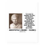Aristoteles unfähig, im Gesellschafts-Tier oder de Postkarten