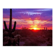 Arizona-Sonnenuntergang Postkarte