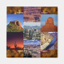 Arizona-Wüsten-Collage Kühlschrankmagnet