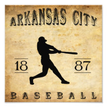 Arkansas-Stadt-Kansas-Baseball 1887 Fotografien