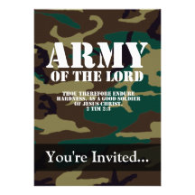 Armee des Lords, Bibelscripture-Camouflage Personalisierte Einladung