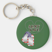 Armee-Ehefrau-Herz Hund-Umbauten patriotisches Key Schlüsselanhänger